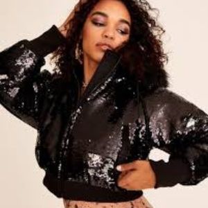 baby phat sequin bomber